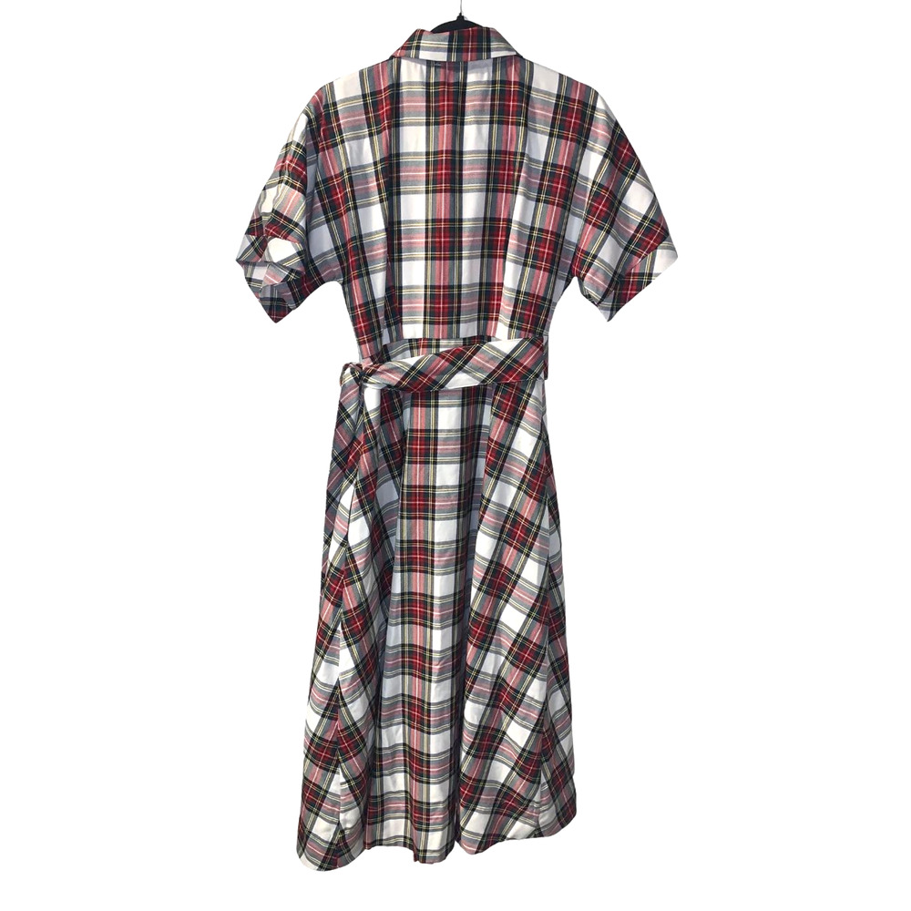 Buru Womens Stewart Tartan The Donna Day Gown Dress Size S Retro Fall Holidays - Picture 2 of 7